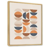 Abstract Sun and Moon S Blue Orange  Wall Art