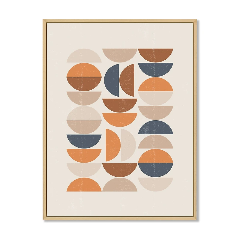 Abstract Sun and Moon S Blue Orange  Wall Art