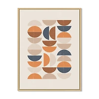Abstract Sun and Moon S Blue Orange  Wall Art