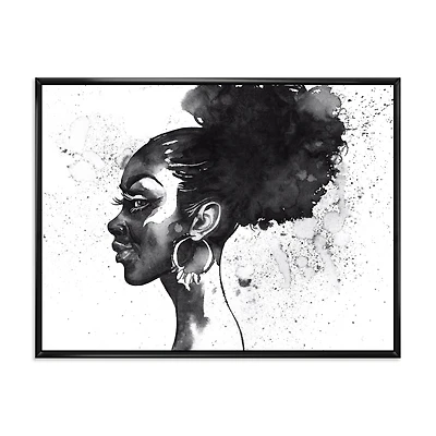Monochrome Portrait of African American Woman I Wall Art