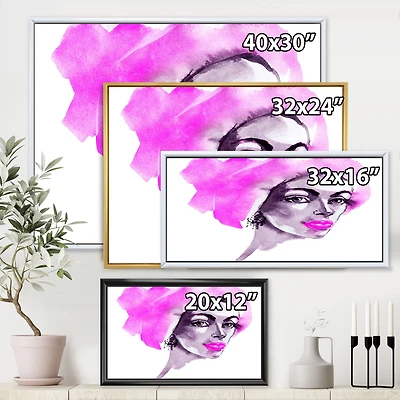 Afro American Woman Fashion Portrait  Wall Art