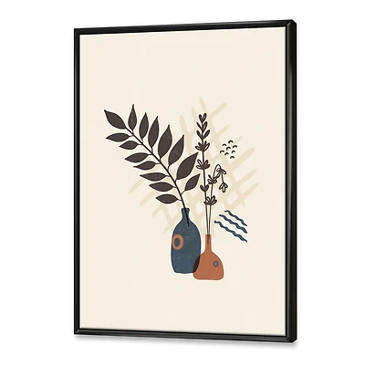 Vintage Boho Minimalistic Flowers I  Wall Art