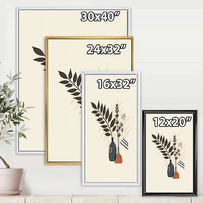 Vintage Boho Minimalistic Flowers I Wall Art