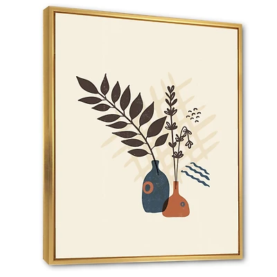Vintage Boho Minimalistic Flowers I  Wall Art