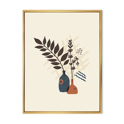 Vintage Boho Minimalistic Flowers I  Wall Art