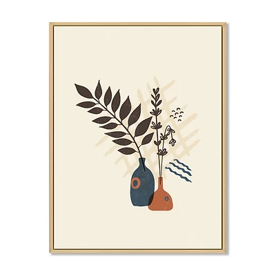 Vintage Boho Minimalistic Flowers I  Wall Art