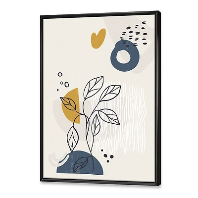 Vintage Boho Minimalistic Flowers II Wall Art