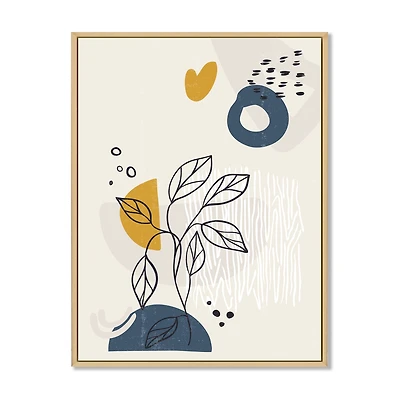 Vintage Boho Minimalistic Flowers II  Wall Art