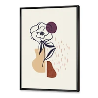 Vintage Flower with Minimalist Shapes I  Wall Art