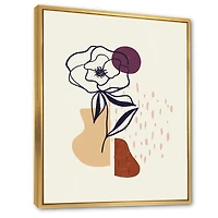 Vintage Flower with Minimalist Shapes I  Wall Art