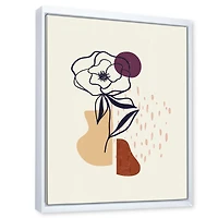 Vintage Flower with Minimalist Shapes I  Wall Art