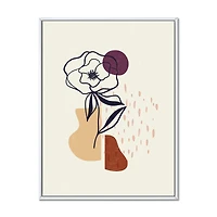 Vintage Flower with Minimalist Shapes I  Wall Art