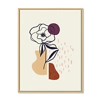Vintage Flower with Minimalist Shapes I  Wall Art