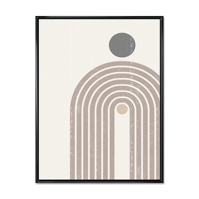Abstract Rainbow Sun and Moon Earth Tones I Wall Art
