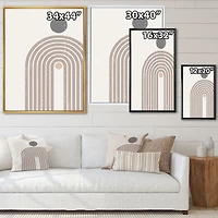 Abstract Rainbow Sun and Moon Earth Tones I  Wall Art