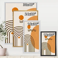 Abstract Rainbow Sun and Moon Earth Tones II  Wall Art