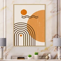 Abstract Rainbow Sun and Moon Earth Tones II  Wall Art