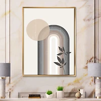 Abstract Rainbow Sun and Moon Earth Tones III  Wall Art