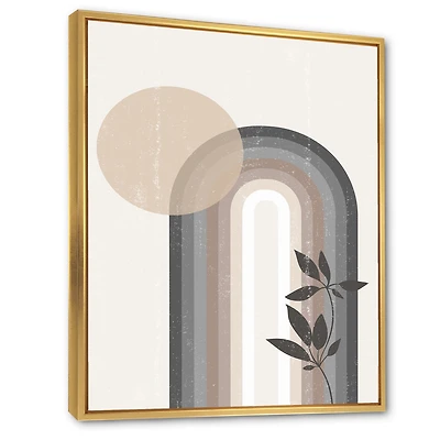 Abstract Rainbow Sun and Moon Earth Tones III Wall Art