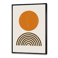 Minimal Orange Sun and Rainbow I Wall Art