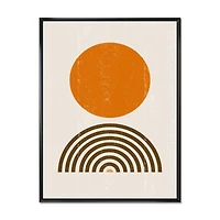 Minimal Orange Sun and Rainbow I Wall Art