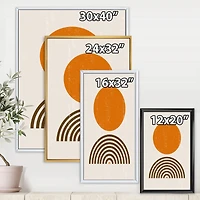 Minimal Orange Sun and Rainbow I Wall Art