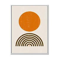 Minimal Orange Sun and Rainbow I Wall Art