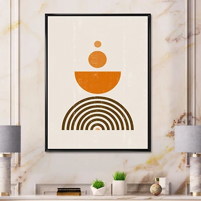 Abstract Rainbow Sun and Moon Earth Tones V  Wall Art