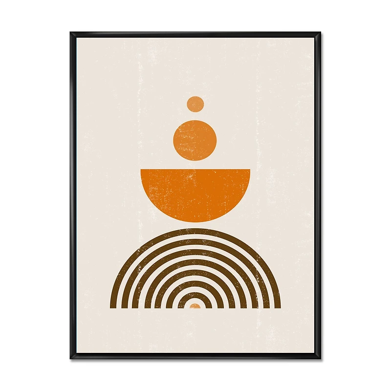 Abstract Rainbow Sun and Moon Earth Tones V  Wall Art