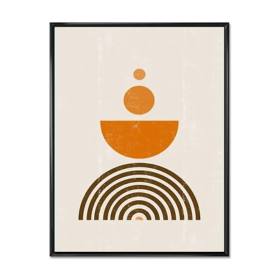 Abstract Rainbow Sun and Moon Earth Tones V Wall Art