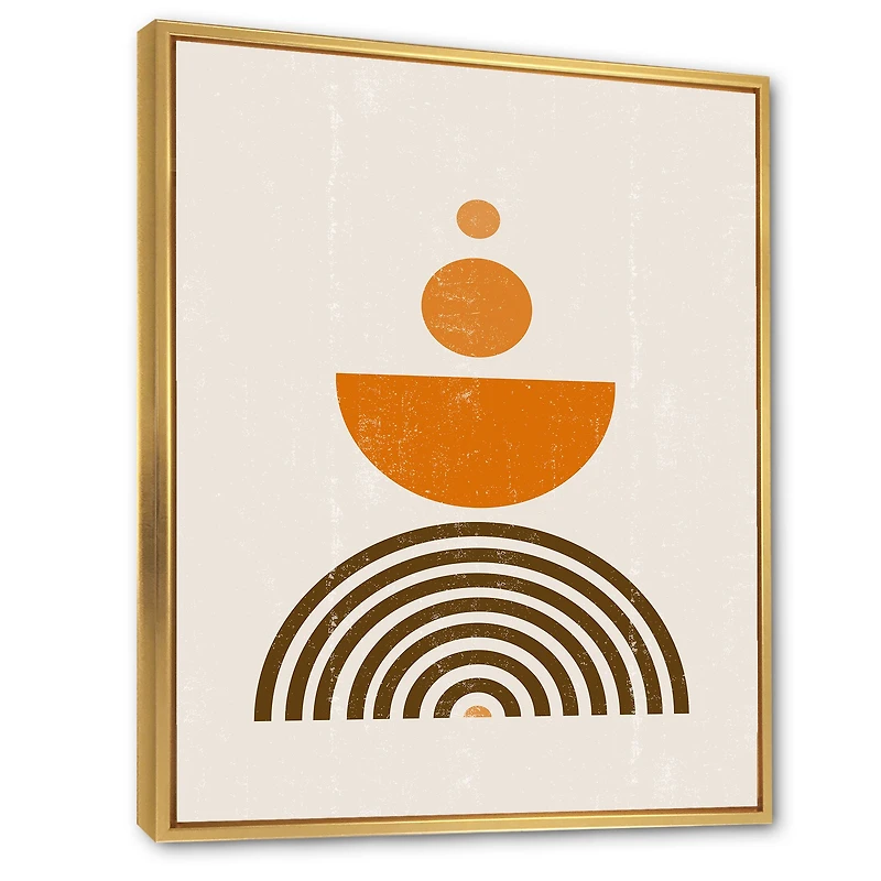 Abstract Rainbow Sun and Moon Earth Tones V  Wall Art