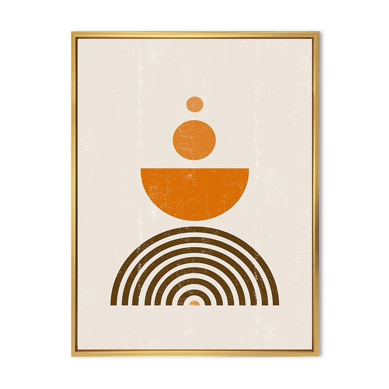 Abstract Rainbow Sun and Moon Earth Tones V  Wall Art