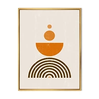 Abstract Rainbow Sun and Moon Earth Tones V  Wall Art