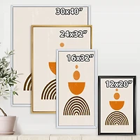 Abstract Rainbow Sun and Moon Earth Tones V  Wall Art