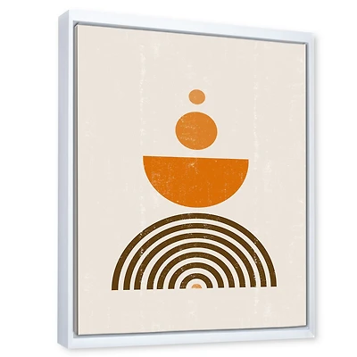 Abstract Rainbow Sun and Moon Earth Tones V  Wall Art