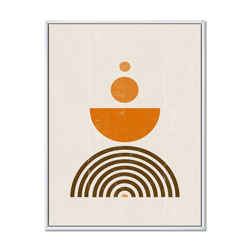 Abstract Rainbow Sun and Moon Earth Tones V  Wall Art
