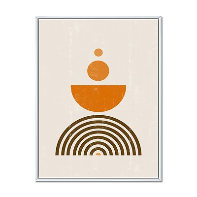 Abstract Rainbow Sun and Moon Earth Tones V  Wall Art