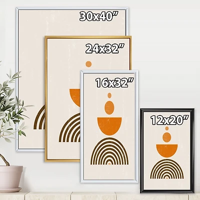 Abstract Rainbow Sun and Moon Earth Tones V  Wall Art