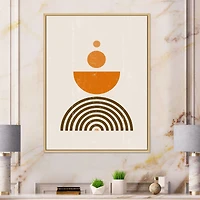 Abstract Rainbow Sun and Moon Earth Tones V  Wall Art