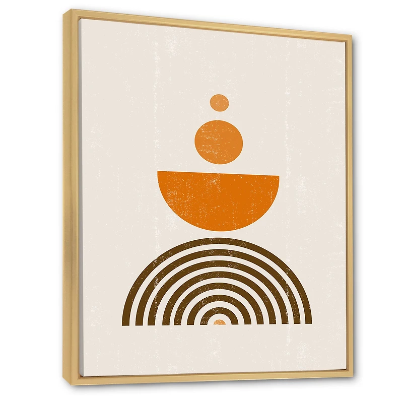 Abstract Rainbow Sun and Moon Earth Tones V  Wall Art