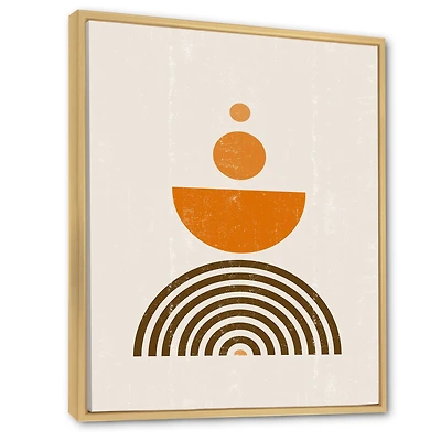 Abstract Rainbow Sun and Moon Earth Tones V  Wall Art