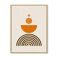 Abstract Rainbow Sun and Moon Earth Tones V  Wall Art