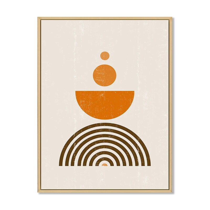 Abstract Rainbow Sun and Moon Earth Tones V  Wall Art