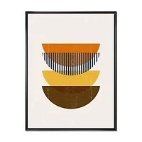 Abstract Geometric Moon Earth Tones  Wall Art