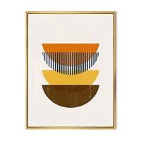Abstract Geometric Moon Earth Tones  Wall Art