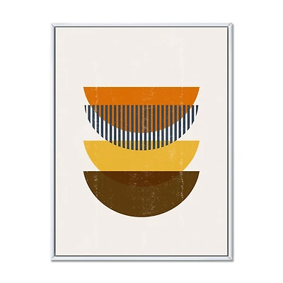 Abstract Geometric Moon Earth Tones  Wall Art