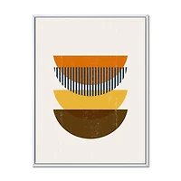 Abstract Geometric Moon Earth Tones  Wall Art