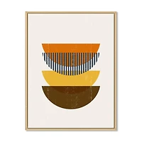 Abstract Geometric Moon Earth Tones  Wall Art