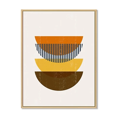 Abstract Geometric Moon Earth Tones  Wall Art