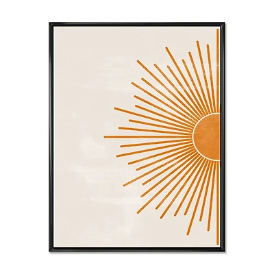 Orange Sun Print I Canvas Wall Art